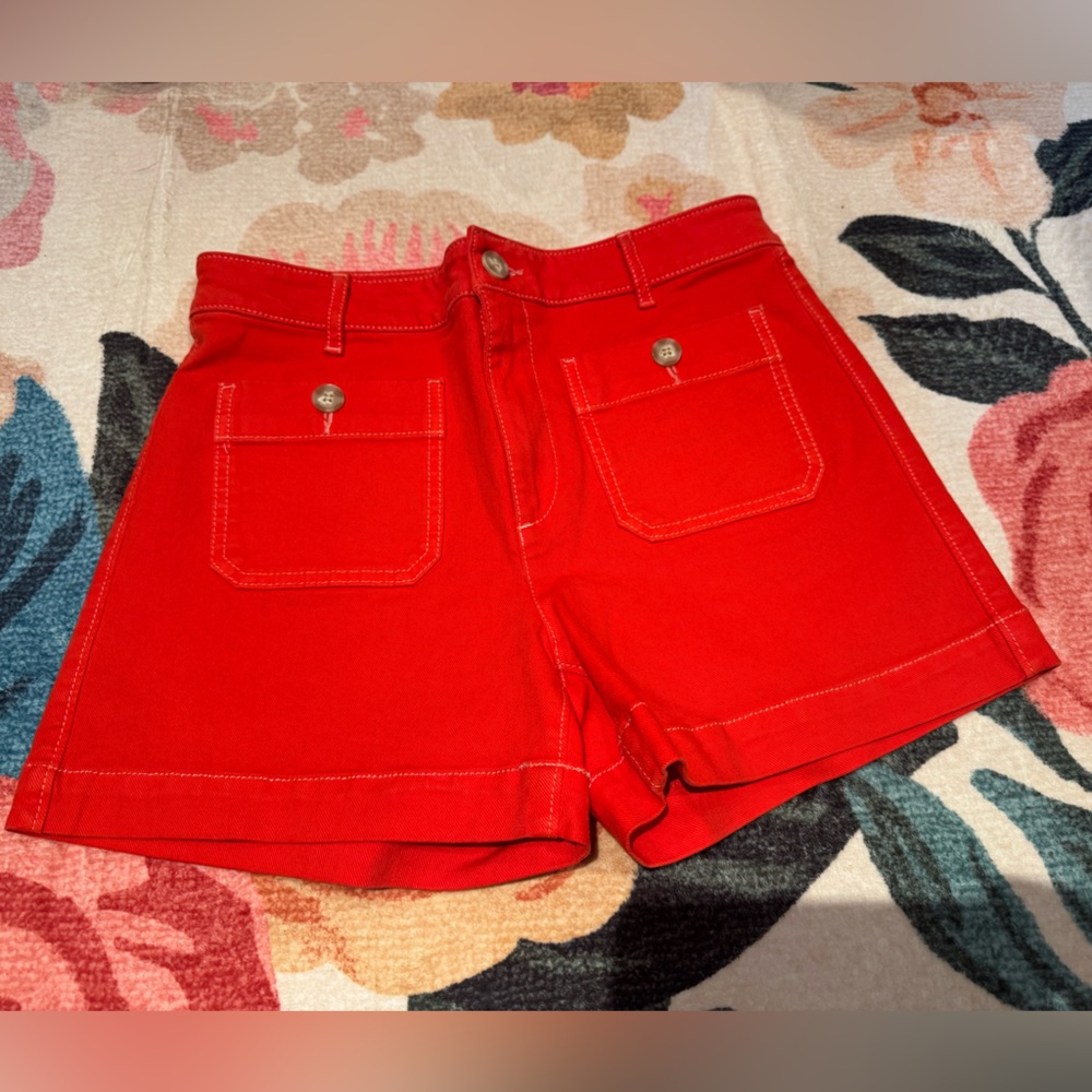 LOFT Red the Palmer Short NWT Size 2